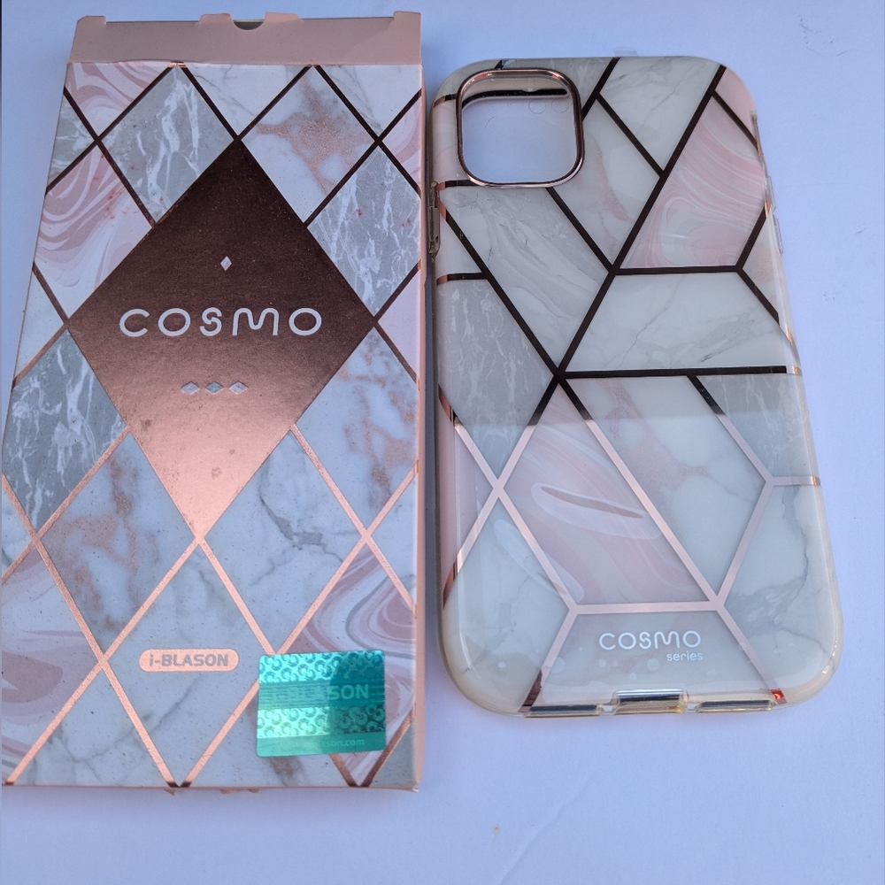 Cosmo Pink Marbled I-phone 11 Case 6.1"